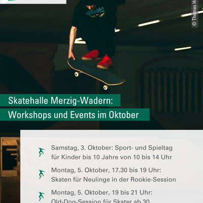 Angebot der Skatehalle Merzig-Wadern im Oktober 2026
