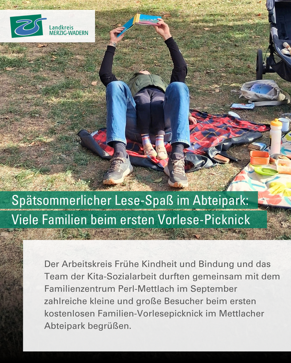 Familien-Vorlesepicknick im Mettlacher Abteipark