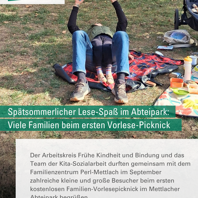 Familien-Vorlesepicknick im Mettlacher Abteipark
