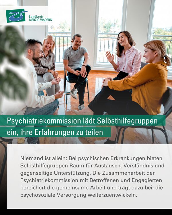 Psychiatriekommission l&auml;dt Selbsthilfegruppen zum Austausch ein