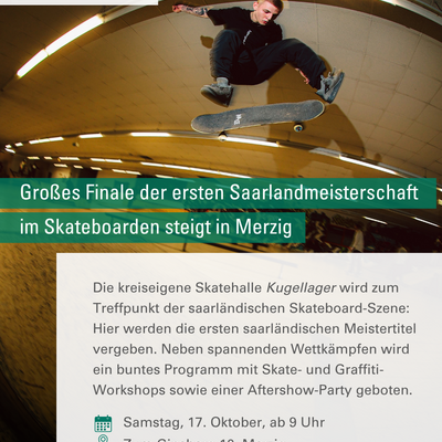 Gro&szlig;es Finale der ersten Saarlandmeisterschaft im Skateboarden in Merzig