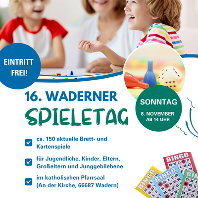 16. Waderner Spieletag am 8. November
