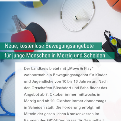 Move & Play - Kostenlose Sportangebote f&uuml;r junge Menschen