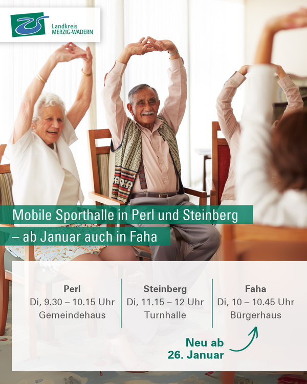 Mobile Sporthalle in Perl, Steinberg und Faha
