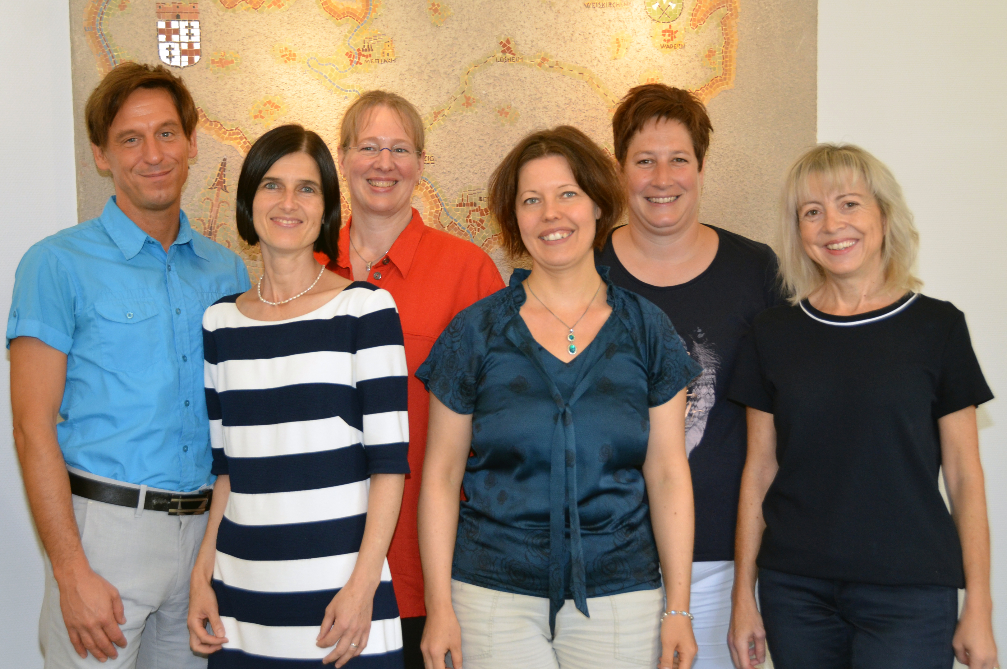 Das Team des Schulpsychologischen Dienstes (v.l.n.r.: Dominik Linder, Sandra Klasen-Bock, Tanja Fleck, Nina Sticher, Marina Hammes, Marika Hoffmann)
