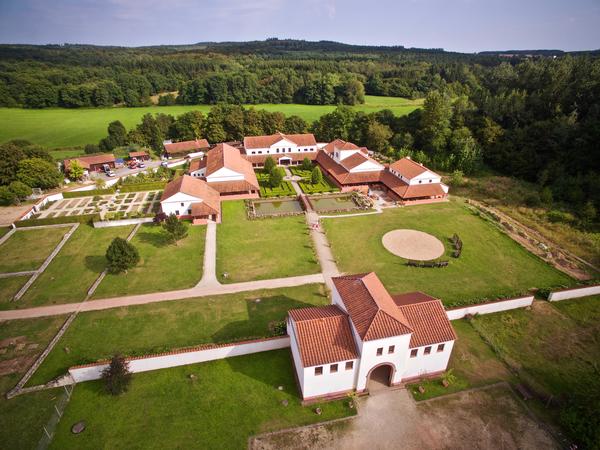 R&ouml;mische Villa Borg Luftaufnahme