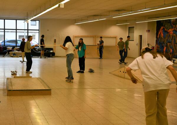Workshop in der Skatehalle