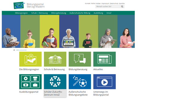 Das neue Bildungsportal des Landkreises findet man im Internet unter www.bildung.merzig-wadern.de
