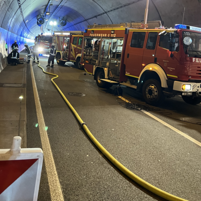 Gro&szlig;&uuml;bung im Pellinger Tunnel