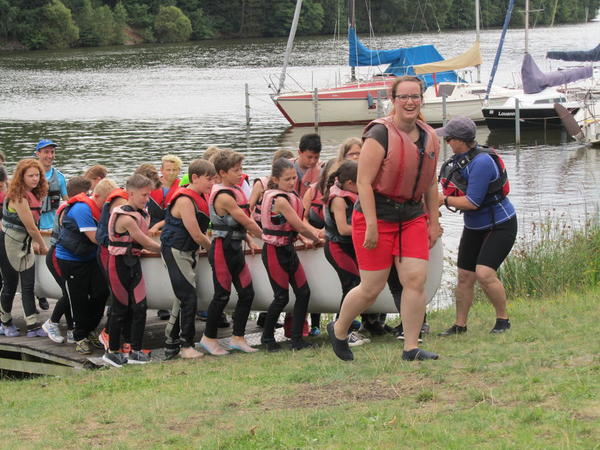 Beim Kanufahren auf dem Bostalsee und auch danach war Teamarbeit angesagt