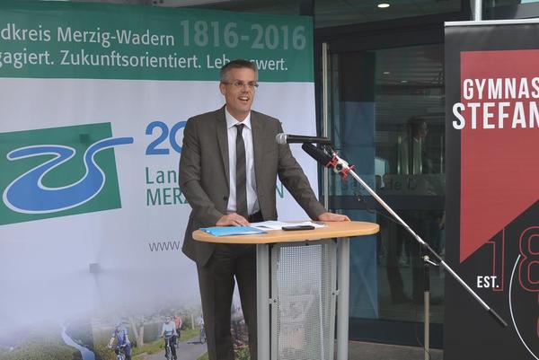 B&uuml;rgermeister Hoffeld begr&uuml;&szlig;te ebenfalls die G&auml;ste der Einweihungsfeier
