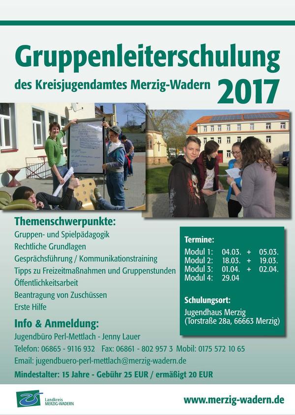 Plakat Gruppenleiterschulung 2017