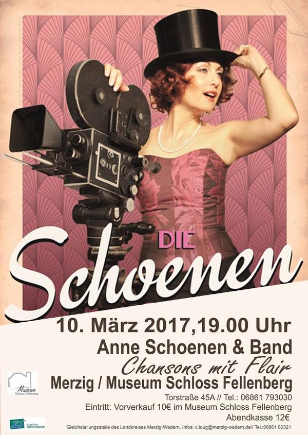 Chanson-Abend am 10. M&auml;rz mit Anne Schoenen und Band