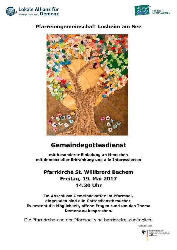 Plakat Gemeindegottesdienst Demenz 19 5 17