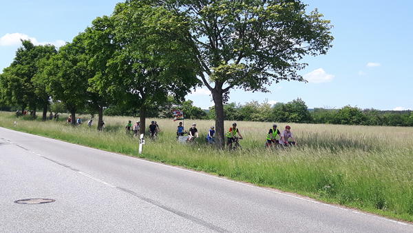 Start der Aktion Stadtradeln in Losheim mit rund 50 Fahrradfans. Foto: Gemeinde Losheim am See